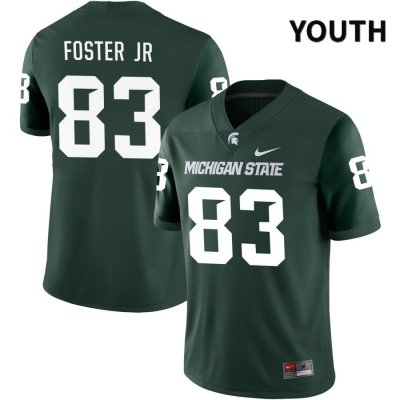 Youth Michigan State Spartans NCAA #83 Montorie Foster Jr Green NIL 2022 Authentic Nike Stitched College Football Jersey DL32Z08VA